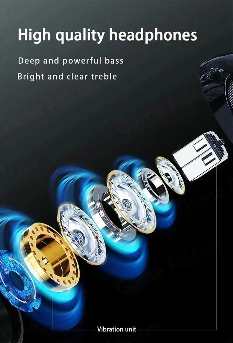 Type C&3.5mm Headphones HiFi Bass Stereo Volume Control Headset In HD Mic Wired Earbuds For iPhone15-17/Samsung Series Earphones