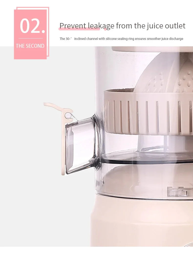Electric Orange Juicer Portable Citrus Fruit Juice Extractor Pulp Separation Squeezer Machine USB Charge 600ml Smoothie Blender