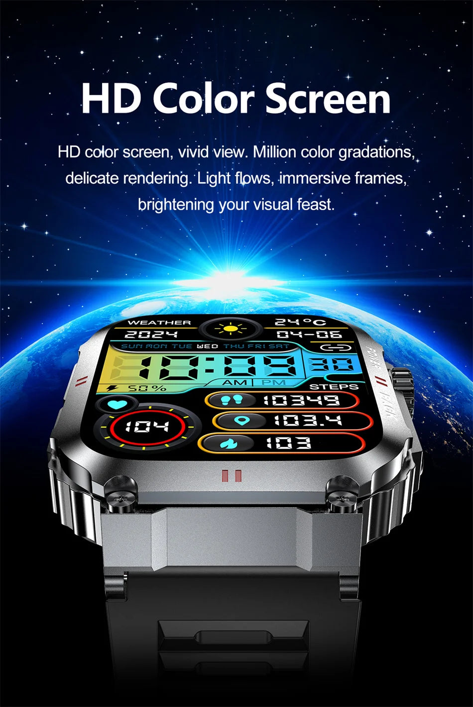 2025 New Outdoor Military Rugged Smart Watch Men's 1.91 Inch AMOLED HD Full Screen Touch LED Light Bluetooth Call Smartwatches