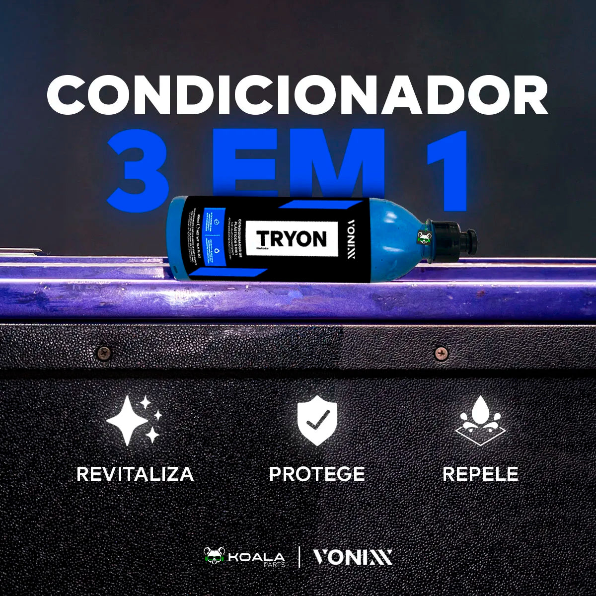 Restorer Auto Revitalizer Tryon 3 in 1 Plastic Rubber 500ml Vonixx