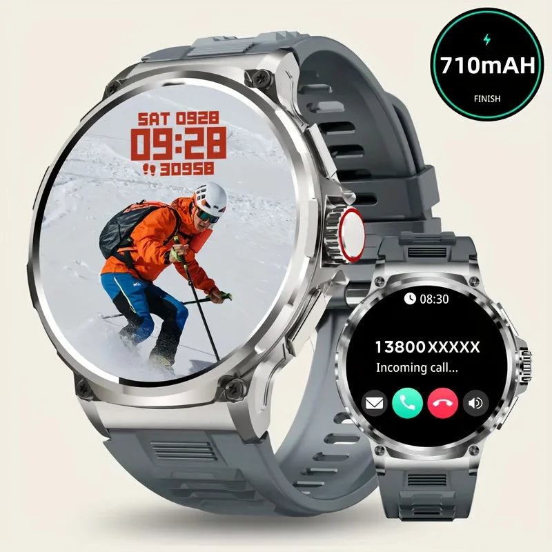 710mAh Bluetooth Call Smart Watch Men Sports Fitness Watches 1.85"HD Health Monitor Waterproof Smartwatch Men For Holiday Gifts