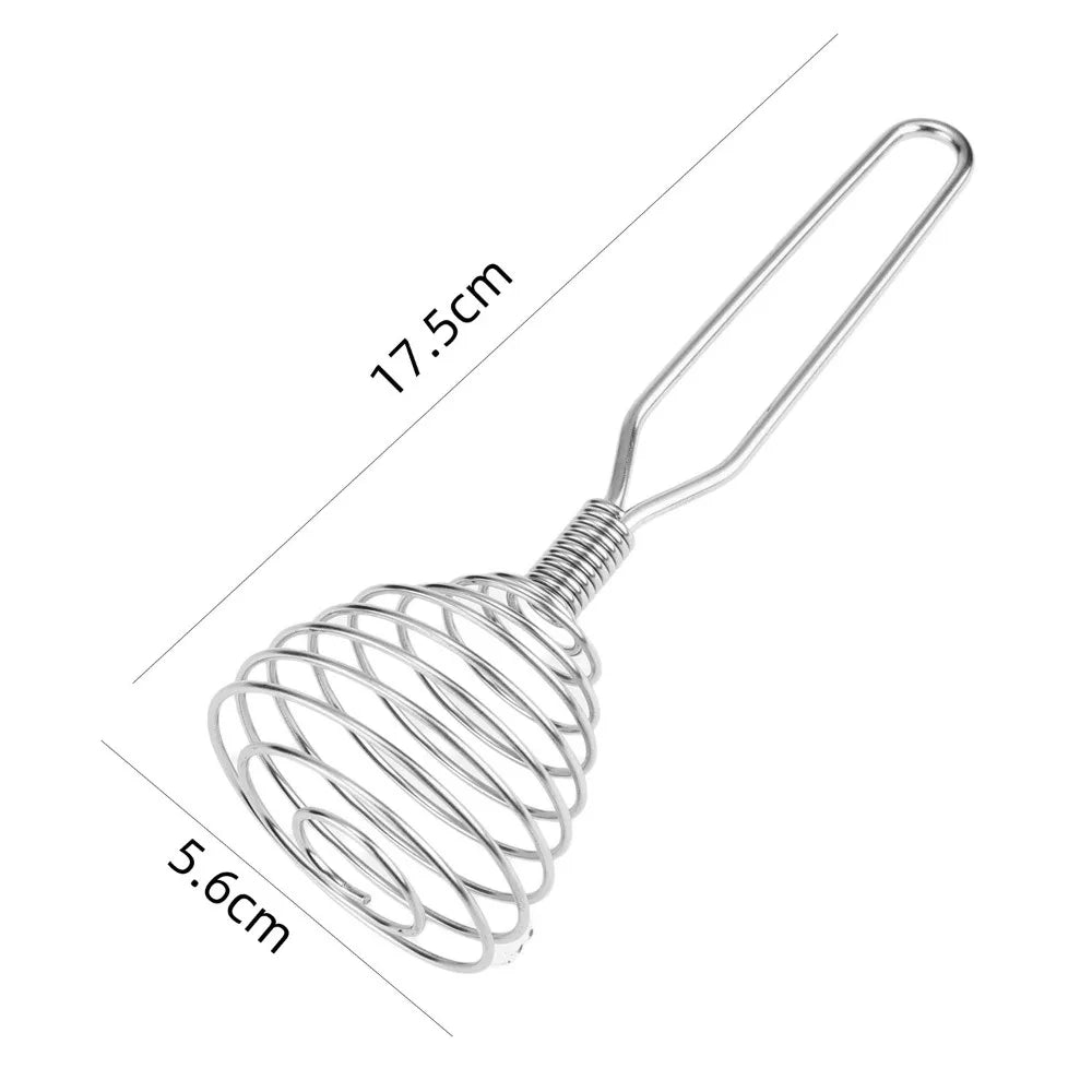 New Stainless Steel Manual Press Type Egg Beater Creative Honey Spoon Mixer Milk Jam Stirring Spoon Kitchen Baking Cooking Tools
