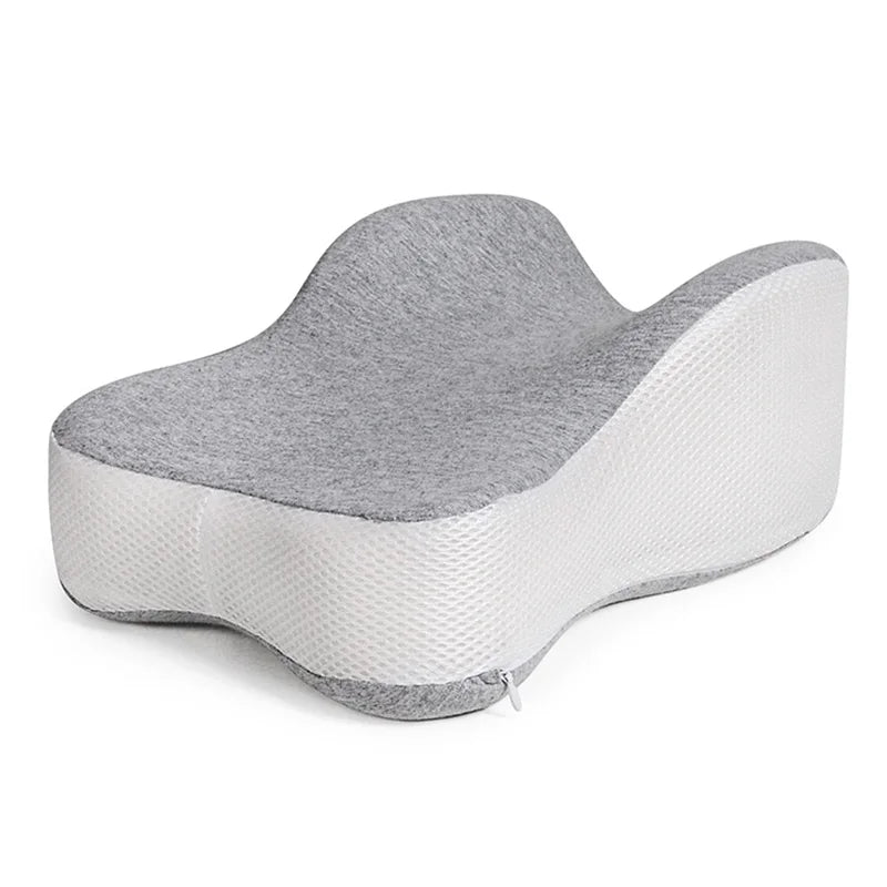 Long 14”Knee Pillow for Side Sleeper Fully Support Thighs and Knees for Required Knee Separation- Leg Pillow - Large, Gray