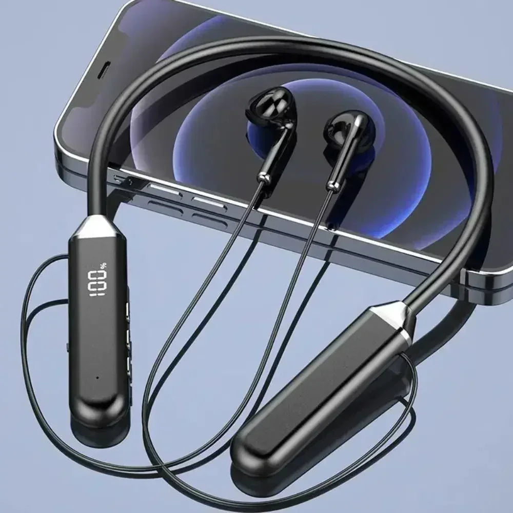 Waterproof Bluetooth Earphone Bluetooth Aluminum Alloy Wireless Headphones With Microphone Bilateral Stereo Neckband Headphones