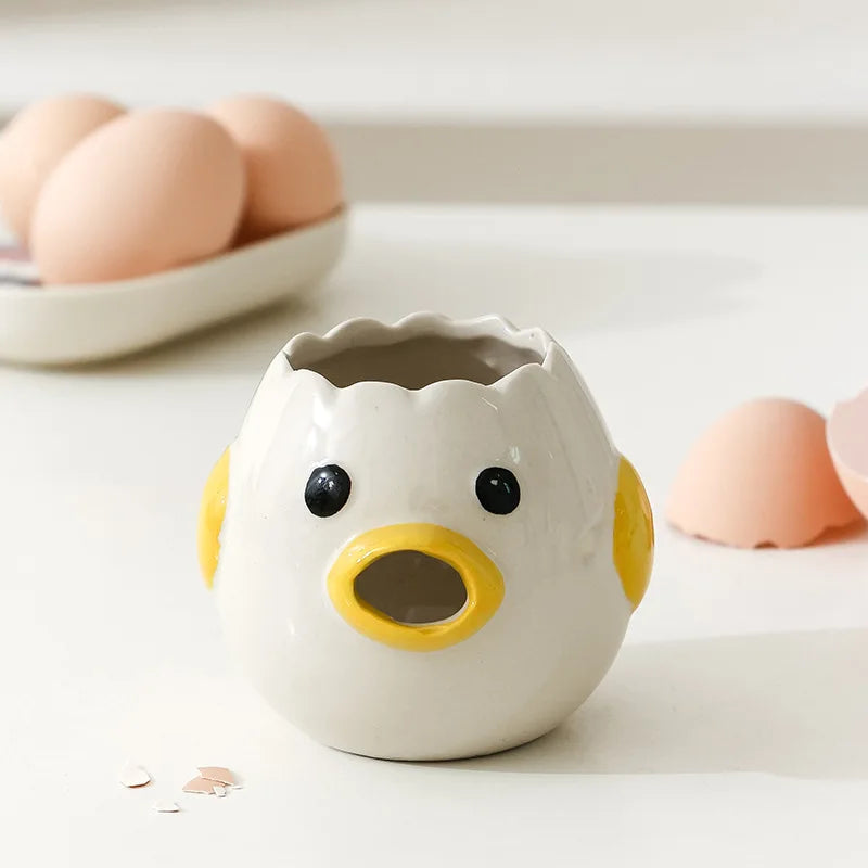 Egg White Separator Cartoon Shaped Ceramic Egg Yolk Separator Household Baking Tool Egg Liquid Filter