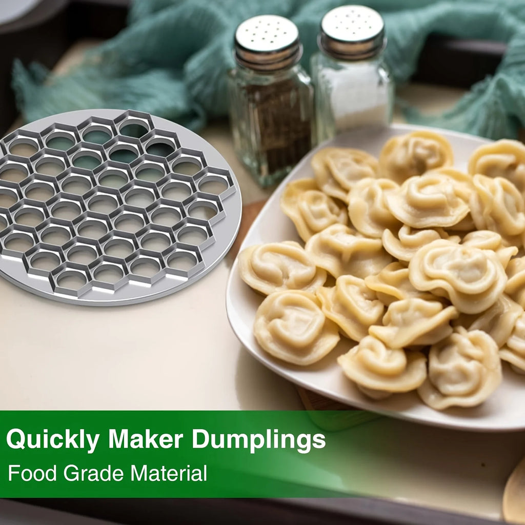 Aluminum Dumpling Maker Tool | 37-Hole Ravioli Press for Homemade Pasta & Meat Fillings | Multi-Use Pastry Mold Kitchen Gadget