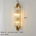 Art Decor Wall Light Clear Glass Gold Metal Creative Sconce Lamp For Living Room Hotel Indoor Bedroom E14 Bulb