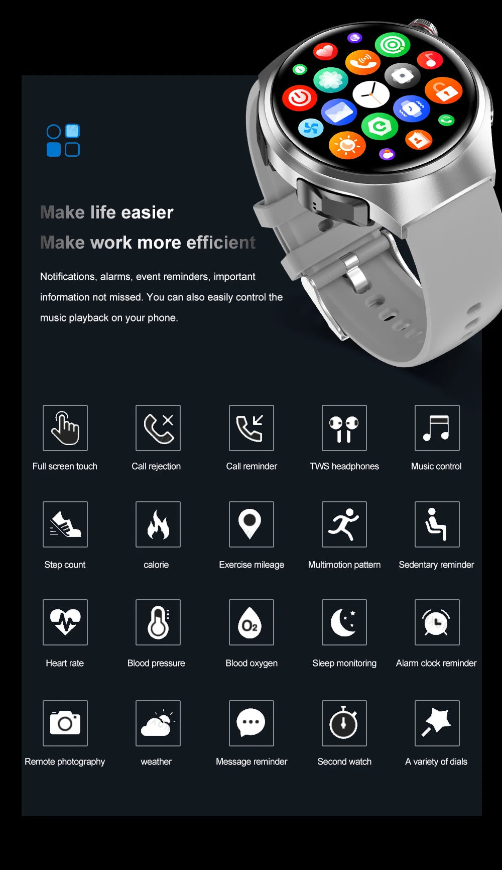 GEJIAN 2025 New TWS 2-in-1 Bluetooth Earphones Smart Watch Heart Rate Monitoring NFC BT call GPS Sports Trajectory Smartwatches