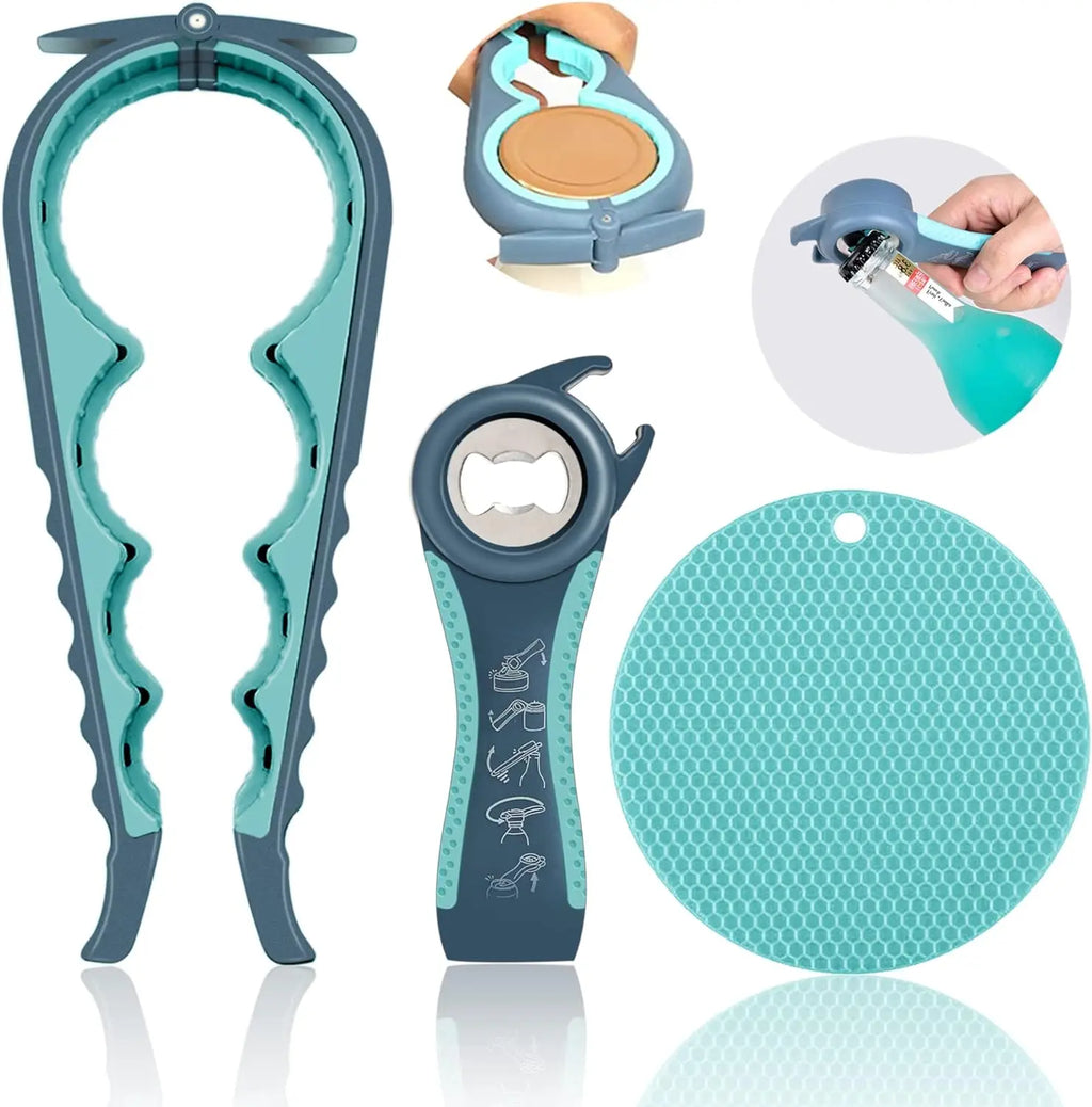 Jar Opener for Weak Hands Seniors with Arthritis Multi Function Bottle Opener Lid Non Slip Rubber Gripper Pad beer kitchen tools