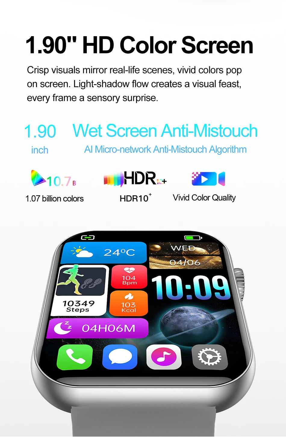 2026 New Popular Smartwatch Full Touch Screen Bluetooth Call Heart Rate IP68 Waterproof Watches Sports Bracelet SmartWatch Women