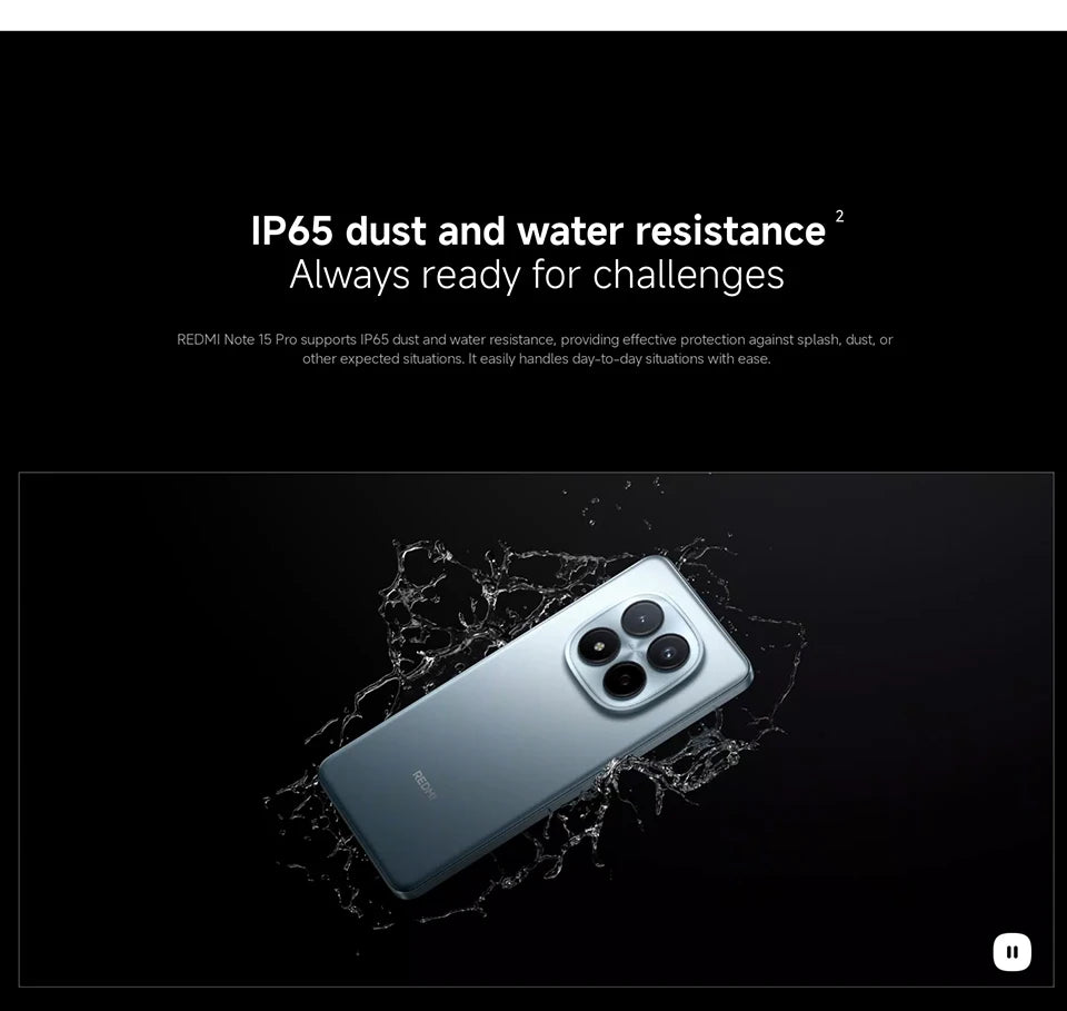Global Version Redmi Note 15 Pro 4G Smartphone 6500mAh 45W Battery 200MP OIS Main Camera 6.77" 120Hz Display Xiaomi Cellphone