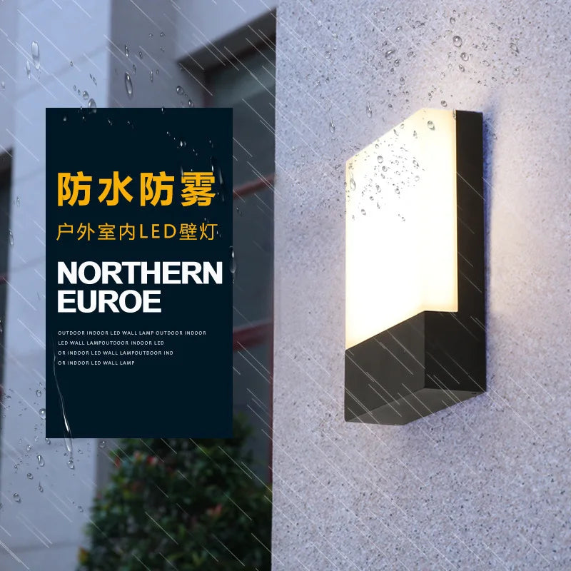 Outdoor waterproof IP65 minimalist ultra bright wall lamp villa courtyard entrance garden wall lamp exterior wall decoration