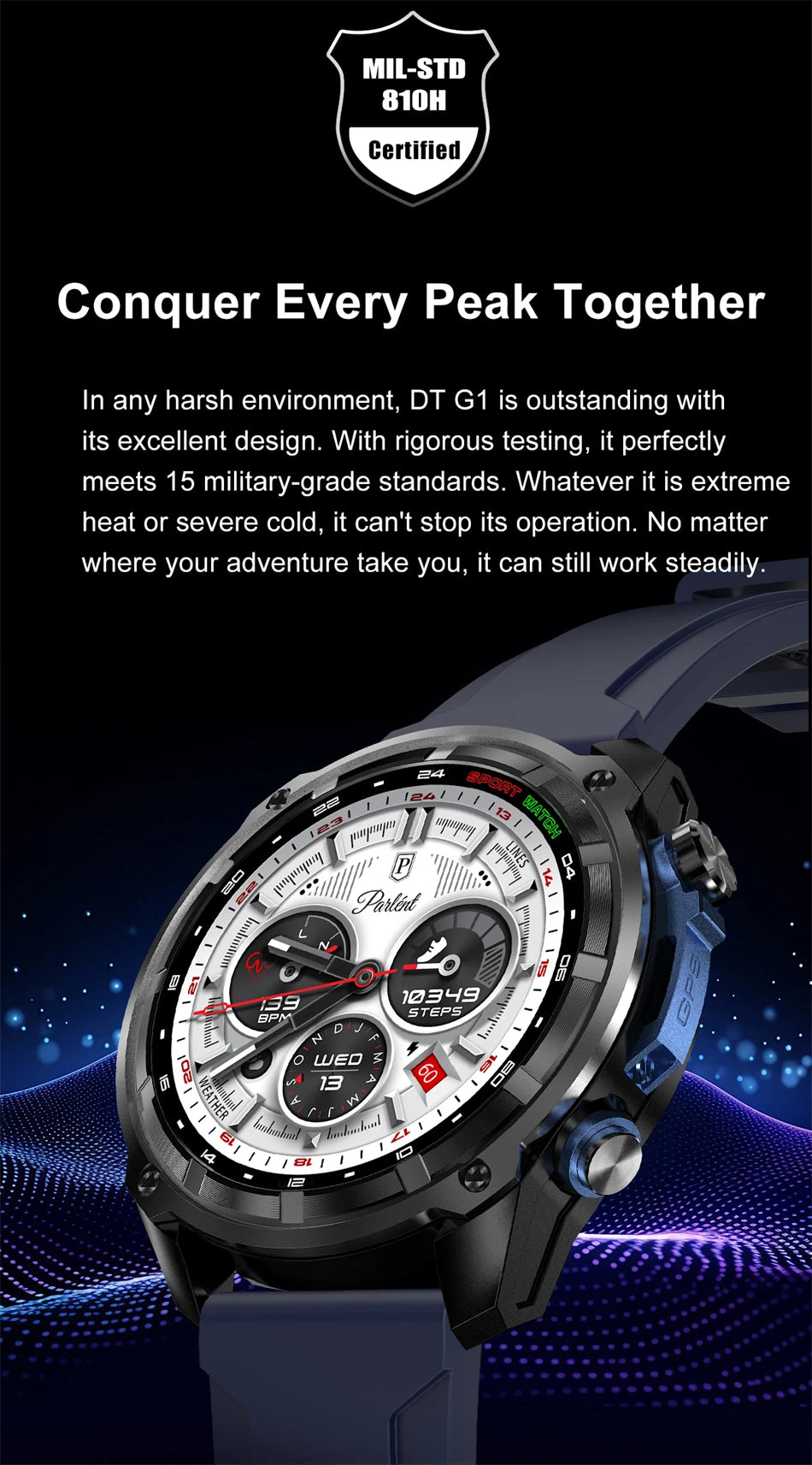 For iOS 4GB DTG1 Ultra GPS NFC SmartWatch 5ATM Waterproof Built-in Dual-band GNSS Compass Military Sport Smartwatch Men 2025New