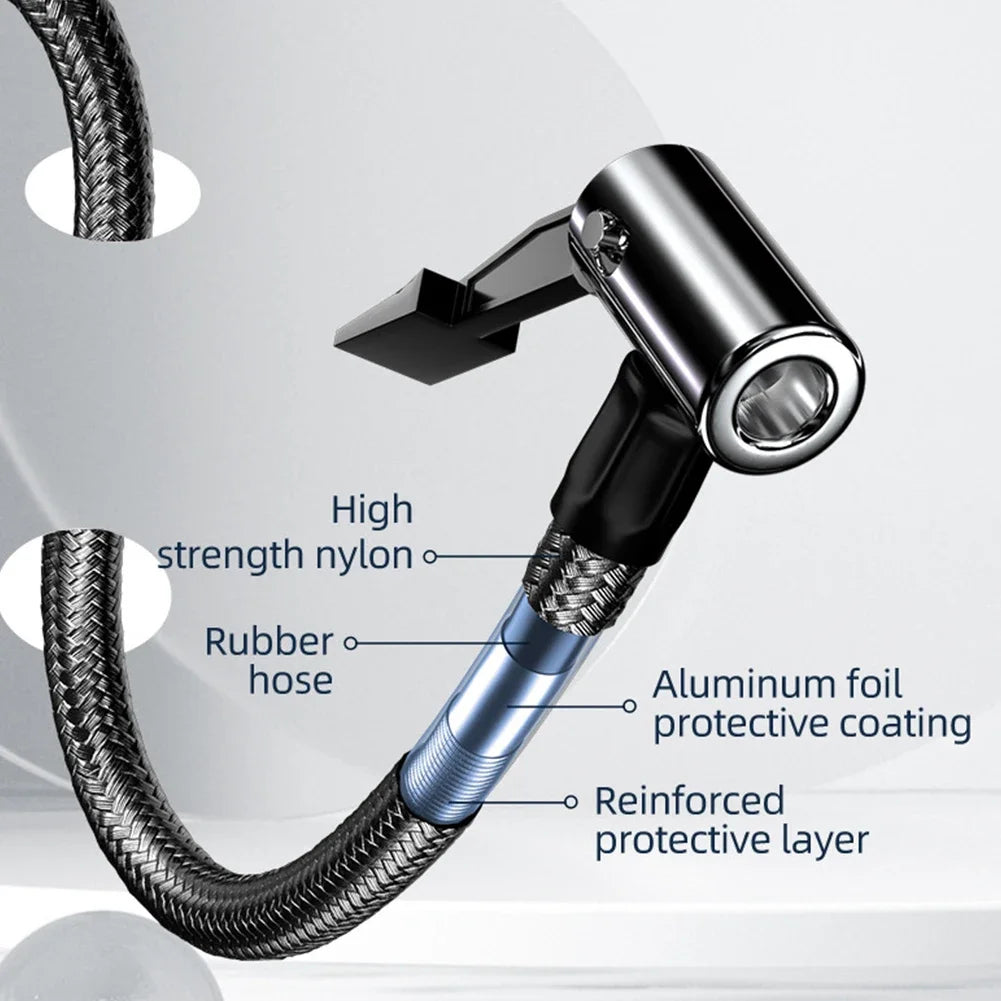 Portable Car Air Compressor 12V 100W Electric Tire Inflator LCD Display Rechargeable Air Pump Digital Cordless Car Tyre Inflator