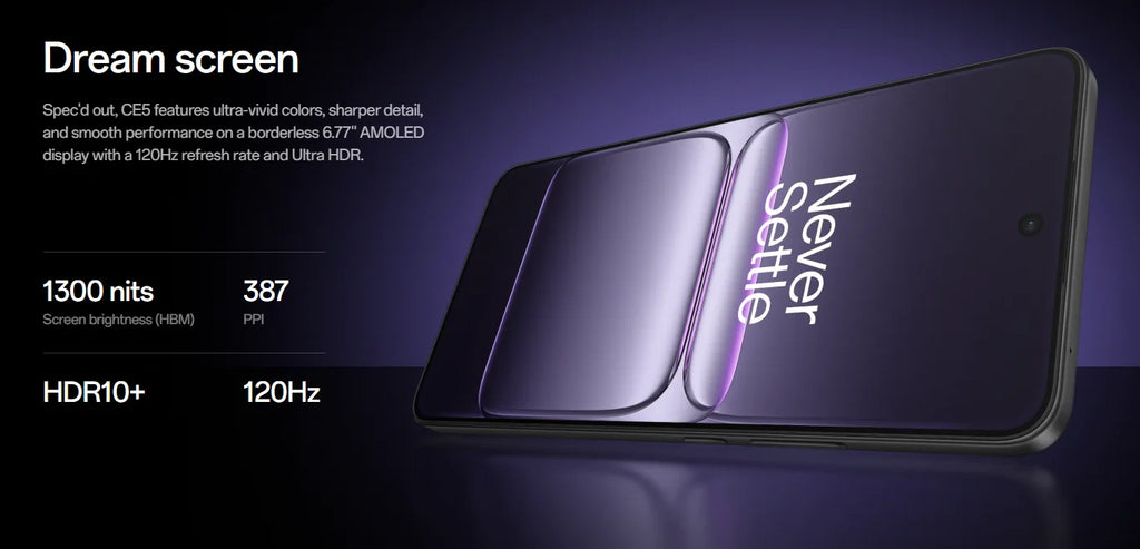 SIM Free OnePlus Nord CE 5 5G 8+256GB Mobile Phones MediaTek Dimensity 8350 7100mAh 80W 120HZ 50MP AI Camera smart phone