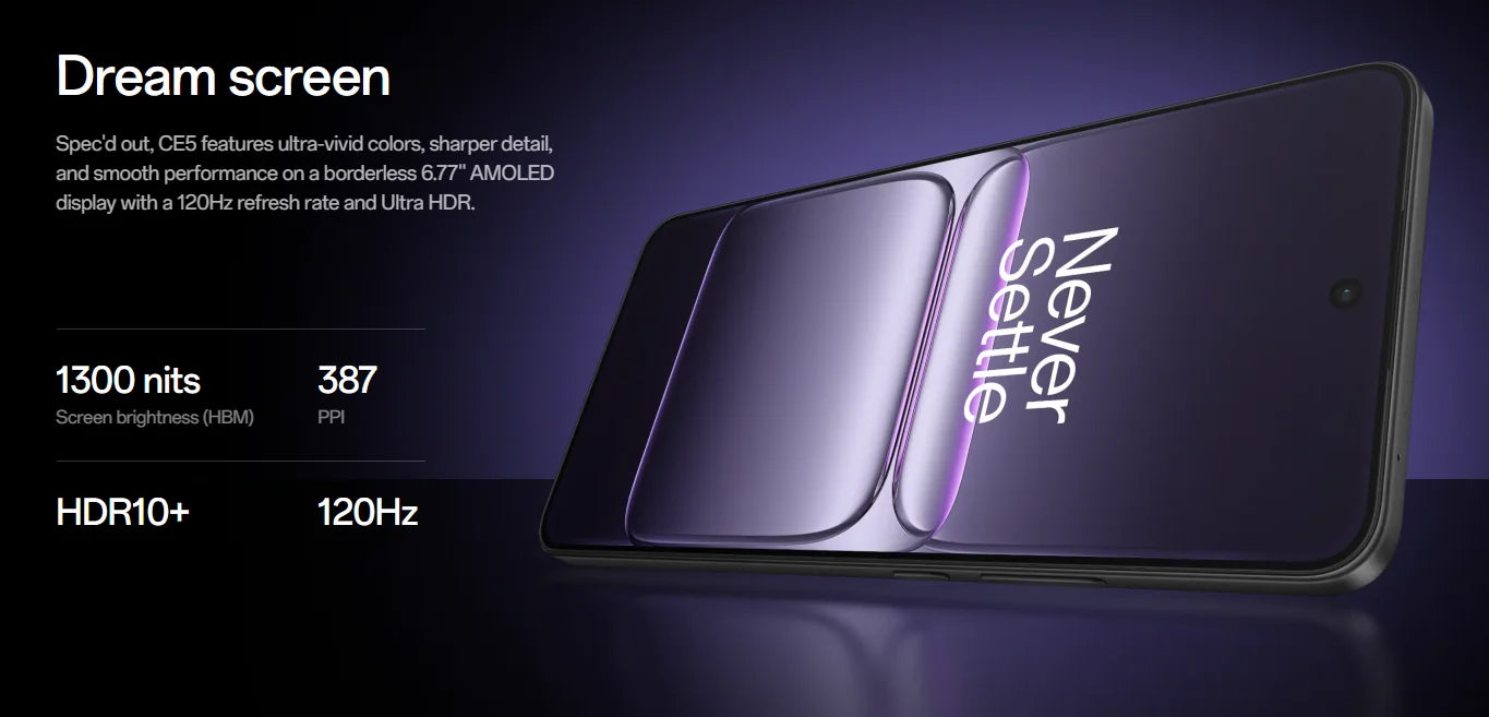 SIM Free OnePlus Nord CE 5 5G 8+256GB Mobile Phones MediaTek Dimensity 8350 7100mAh 80W 120HZ 50MP AI Camera smart phone