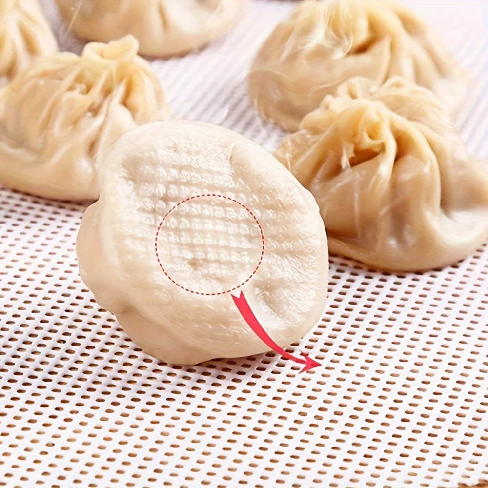 5Pcs Silicone Steamer Pad High Temperature Resistance Steamer Cloth Reusable Non-Stick Steamer Liners Dim Sum Cooking Steam Mat