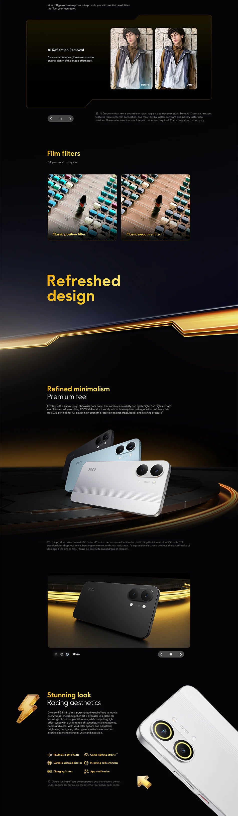 Global Version POCO X8 Pro Max Dimensity 9500s Smartphone 8500mAh (typ) 100W HyperCharge 6.83" 1.5K 120Hz IP68 POCO Cellphone