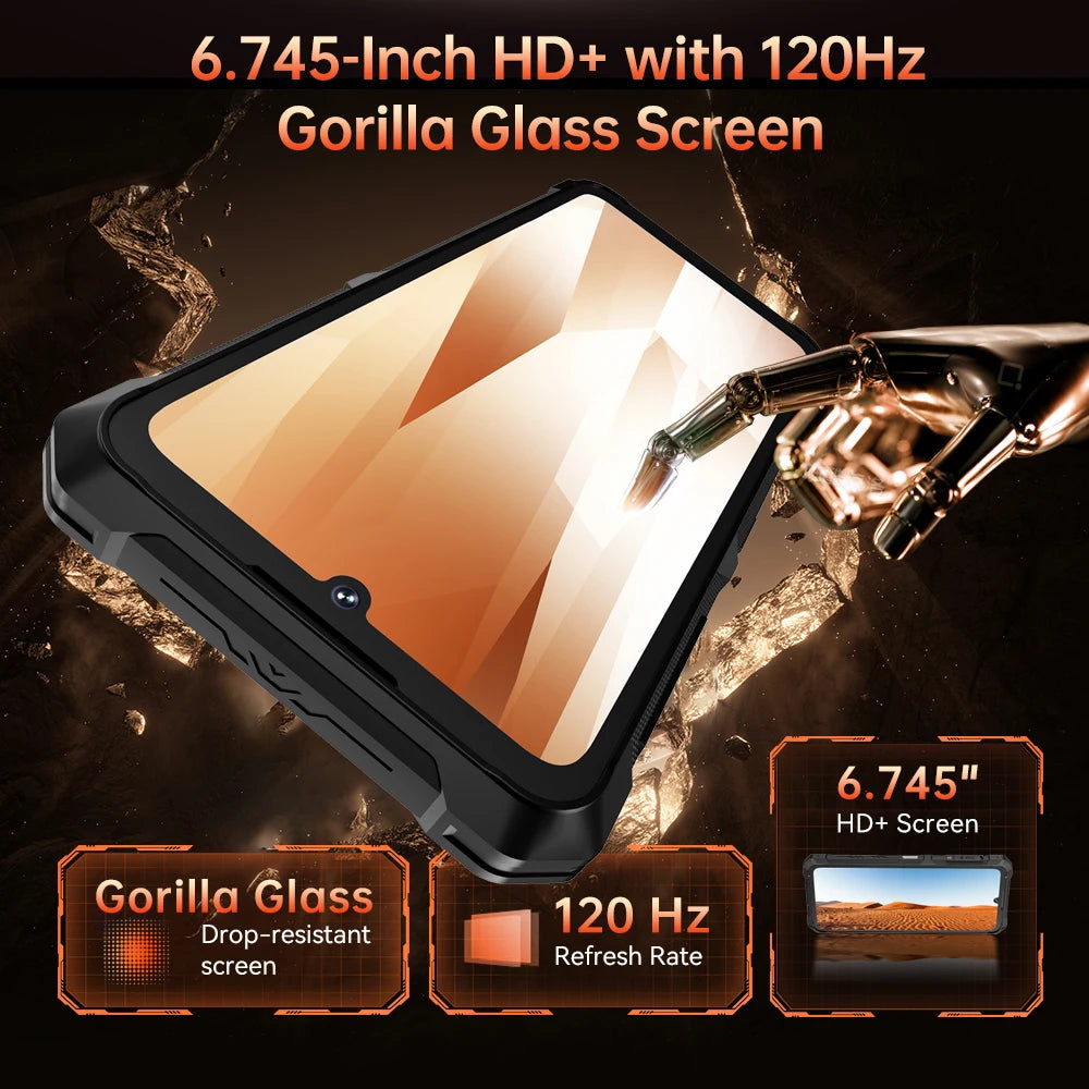 Thin Rugged Smartphone Android 15 Cubot KingKong ES 3, 10200mAh Battery, 16GB RAM(6+10), 256GB ROM, 6.745-Inch 120Hz Screen, NFC