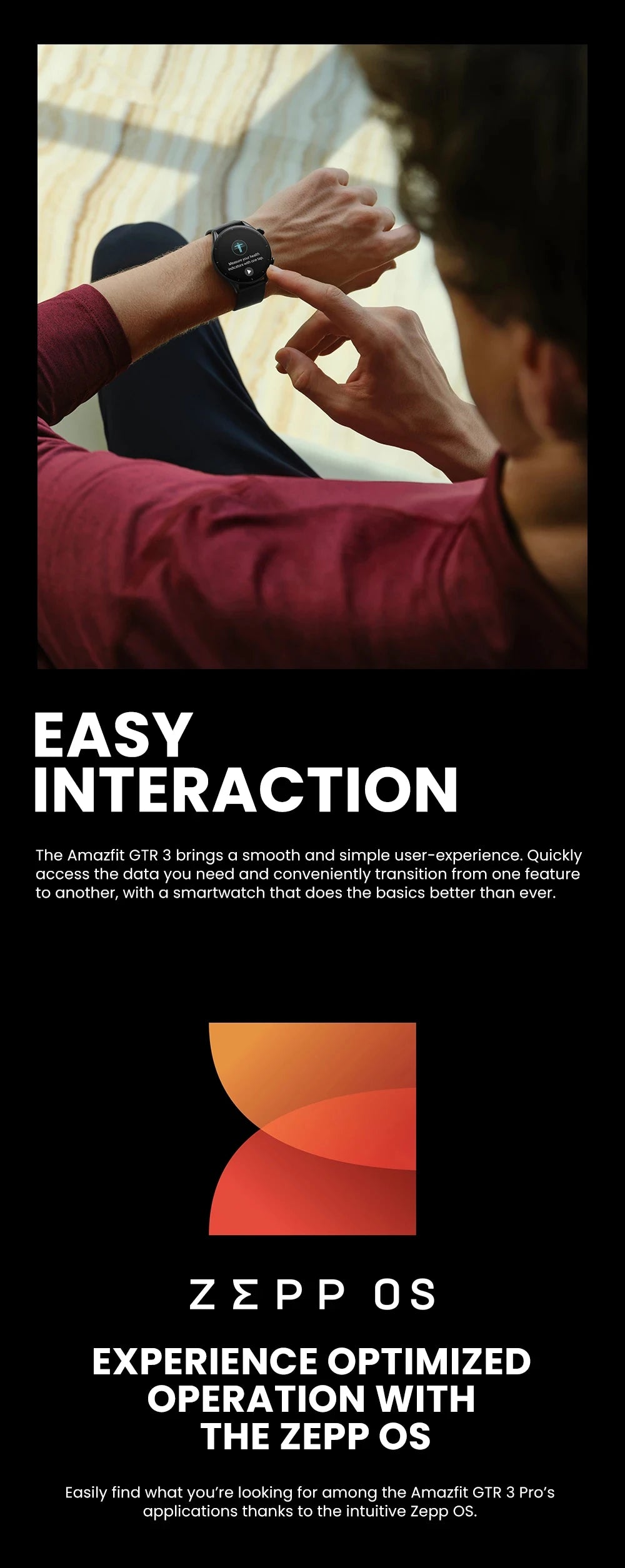 Amazfit GTR 3 Alexa Built-in Smart Watch For Men Women Play Music 1.39" AMOLED Display 21Day Battery Life Refurbished Watch