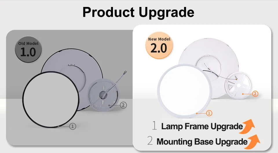 0.9 Inch Ultra-thin Smart LED Ceiling Light Pendant 24W 28W 38W 48W AC85V-265V Indoor Home Decorative Fixtures Remote Control