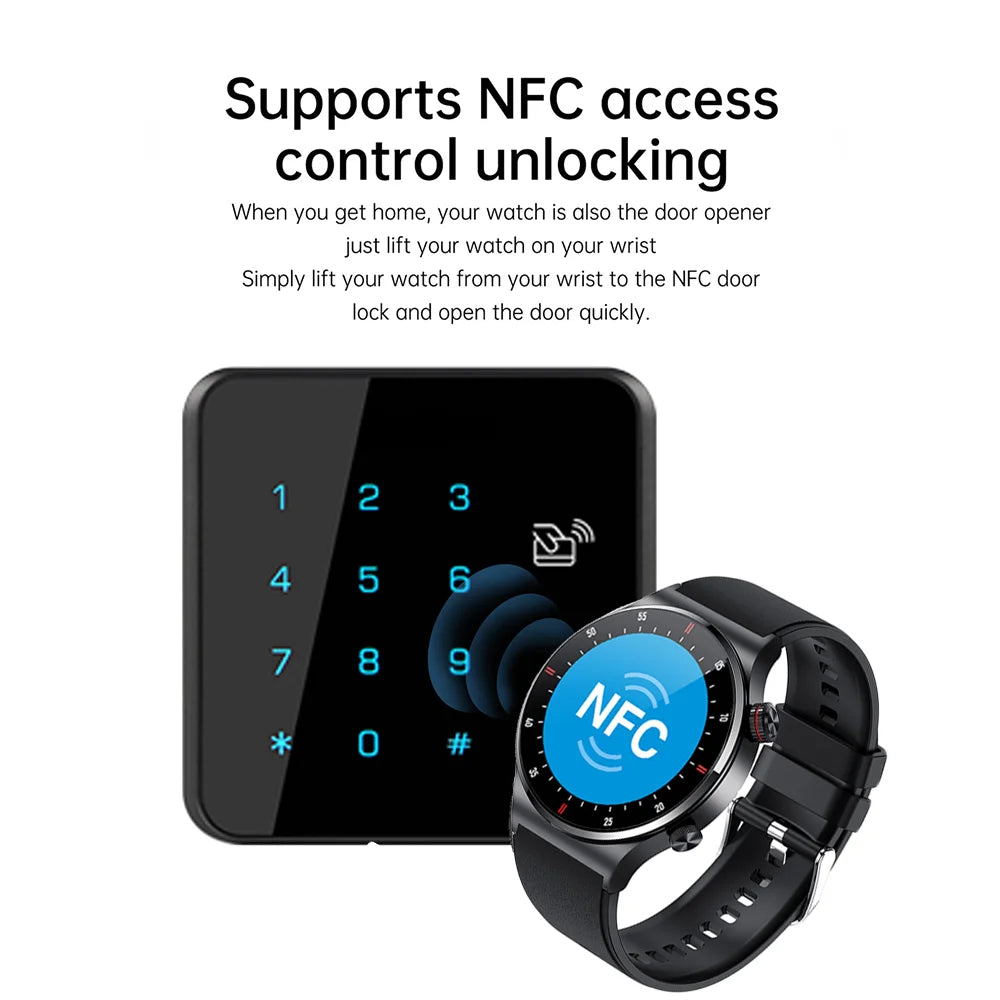 2026 Fashion Smartwatch HD Touch Heart Rate Bluetooth Call Sleep Monitoring NFC Weather Sport Mode Smart Watch For Android IOS