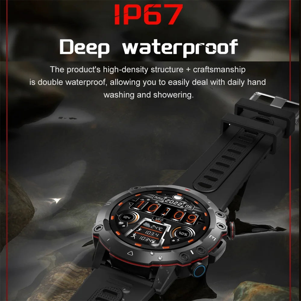New Outdoor Sports Fitness Smart Watch Heat Rate Sleep Health Clock Waterproof Voice Assistant Alarm Clock Music Smartwatch