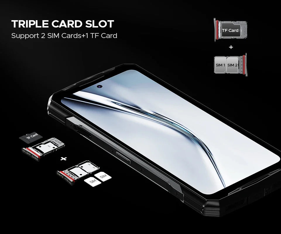 DOOGEE V40 Pro Rugged Phone 6.78" IPS Display  36GB(16+20) 512GB Smartphone 5G 200MP Al Camera 8680mAh Dimensity 7300 Android 14