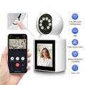 Ease Life App 3MP Video Calling Camera with Screen 2.4G Indoor Home Security Auto Tracking Nanny Baby/Elder/Dog/Pet IP Camera