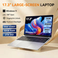 HOT 17.3" Large Screen Laptop Intel 6500Y 32GB 1TB/2TB Windows 11 Lightweight and Portable High-Definition Office Notebook..
