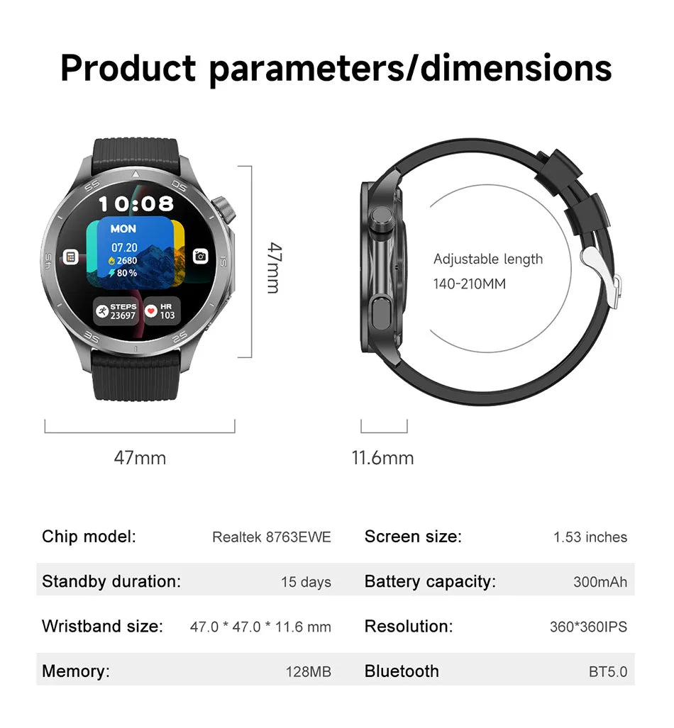 OPPO New X2 Bluetooth Call Smart Watch AMOLED HD Screen GPS Outdoor Sports Fitness Watch Health Monitoring Smartwatch Android