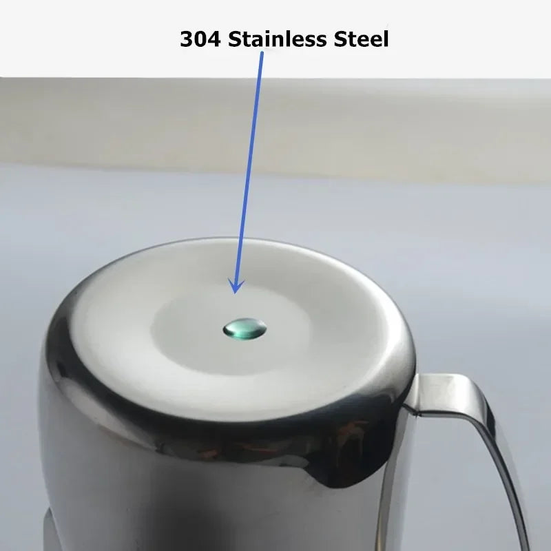 304 Stainless Steel Motta Milk Jug Frother Latte Art Cup Milk Frothing Pitcher Creamer Milk foam Maker Melkopschuimer 350/600ML