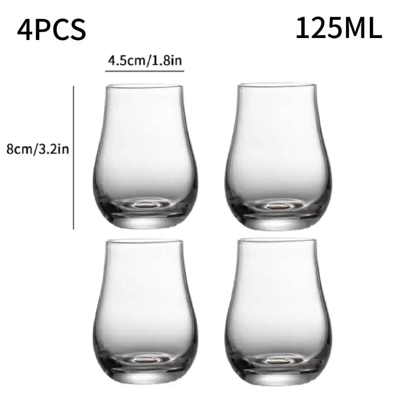 1/2/4/6Pcs Whiskey Glass Cups Scotch Liquor Barware Beer Spirits Wine Glass XO Whiskey Crystal Glass Cup Scotch Liquor Wine Cup