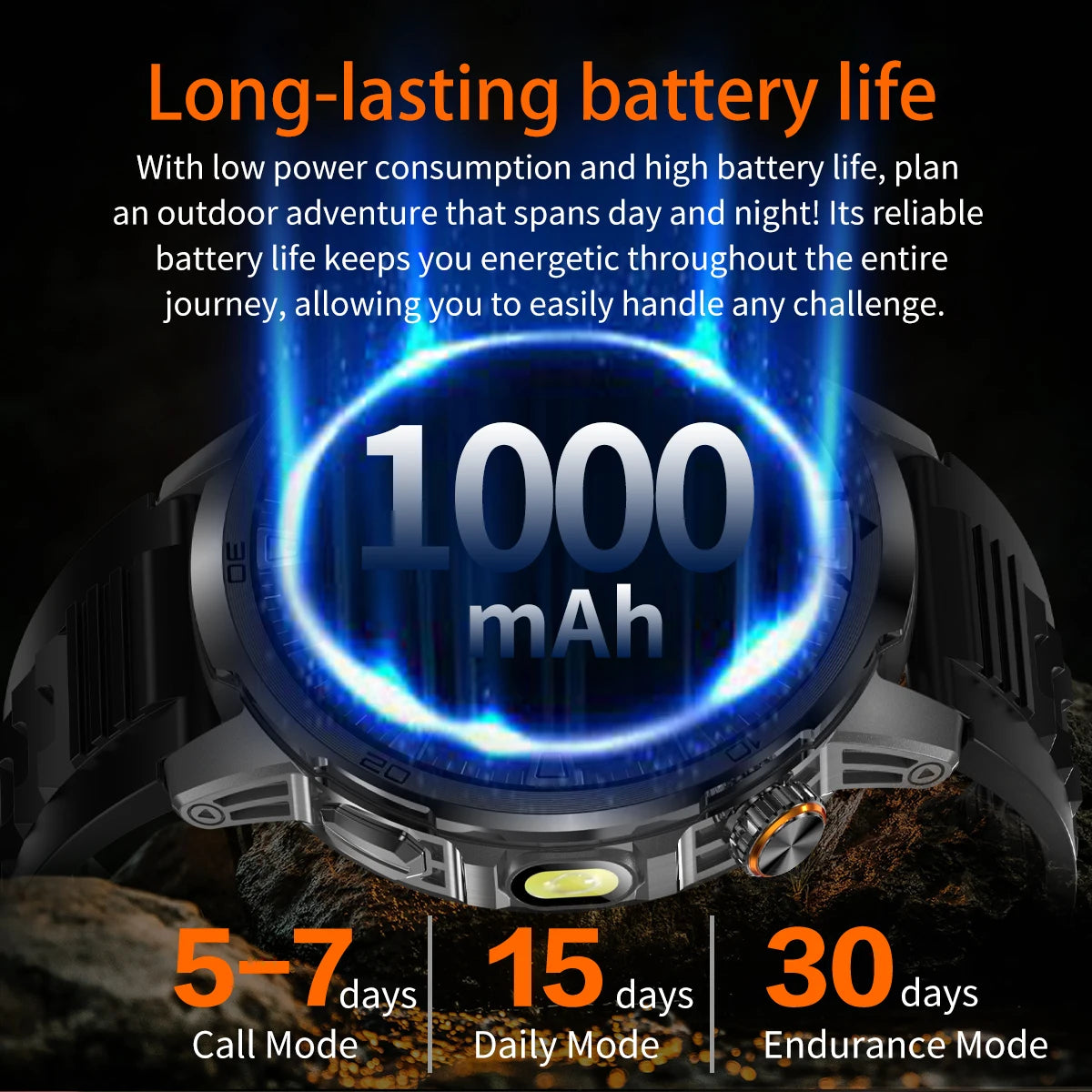 2026 Military T-Rex 3 Smart Watch Fitness Clock Men 466*466 AMOLED Screen 1000mAh Battery Flashlight Call Waterproof Smartwatchs
