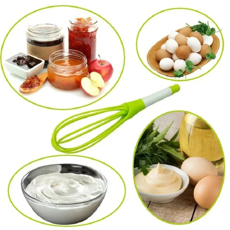 1pcs Multifunctional Rotary Manual Egg Beater Mixer Mini Plastic Kitchen Egg Whisk Bake Tool Egg Agitator Silicone Eco-Friendly