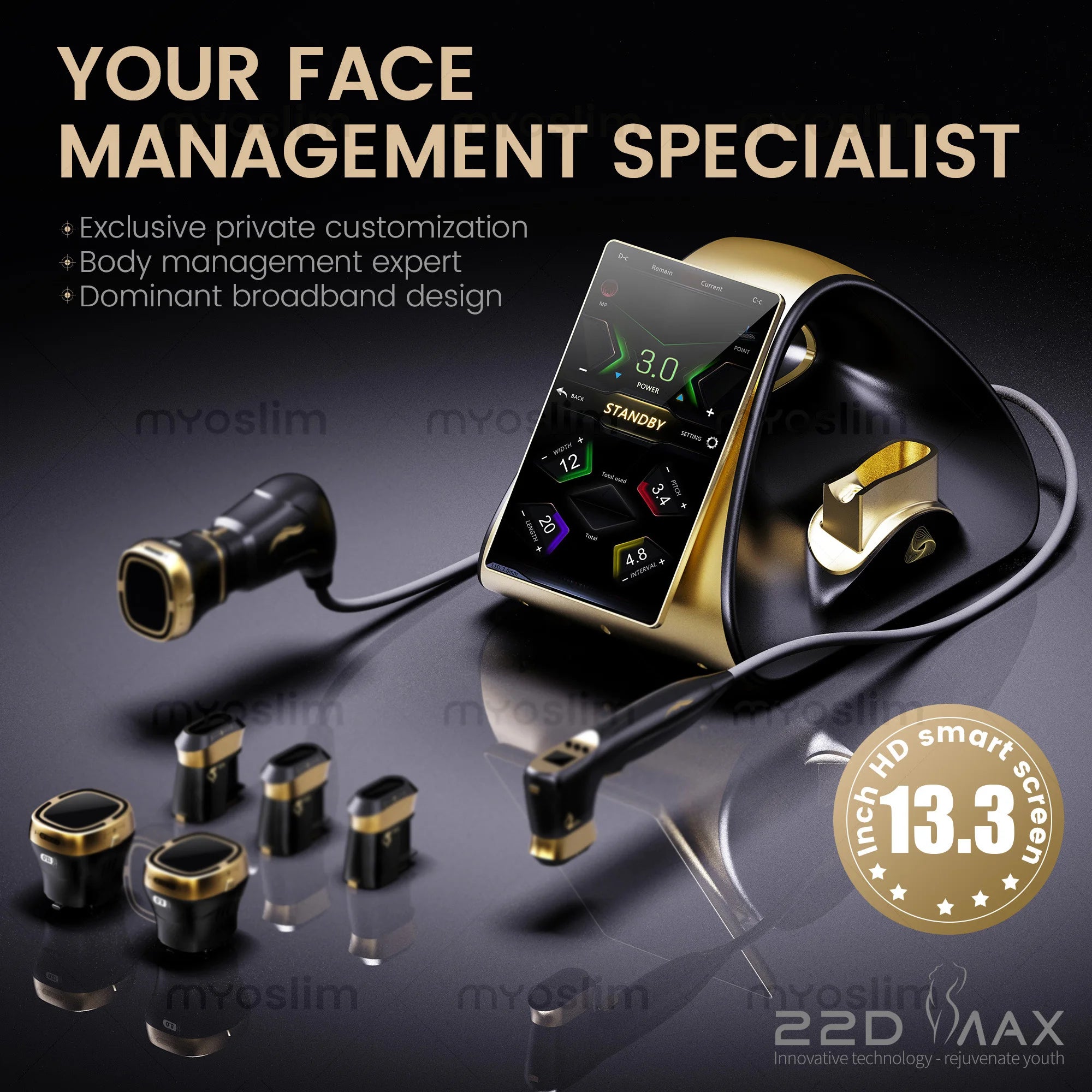 Professional 22D MAX HIFU Beauty Equipment Machine for Facial Tightening Slimming And Fat Reduction Latest Model