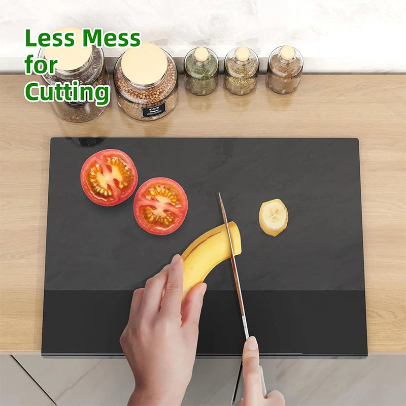 LMETJMA Acrylic Cutting Board with Lip Non Slip Cutting Board for Countertop Protector Durable Kitchen Chopping Board JT324
