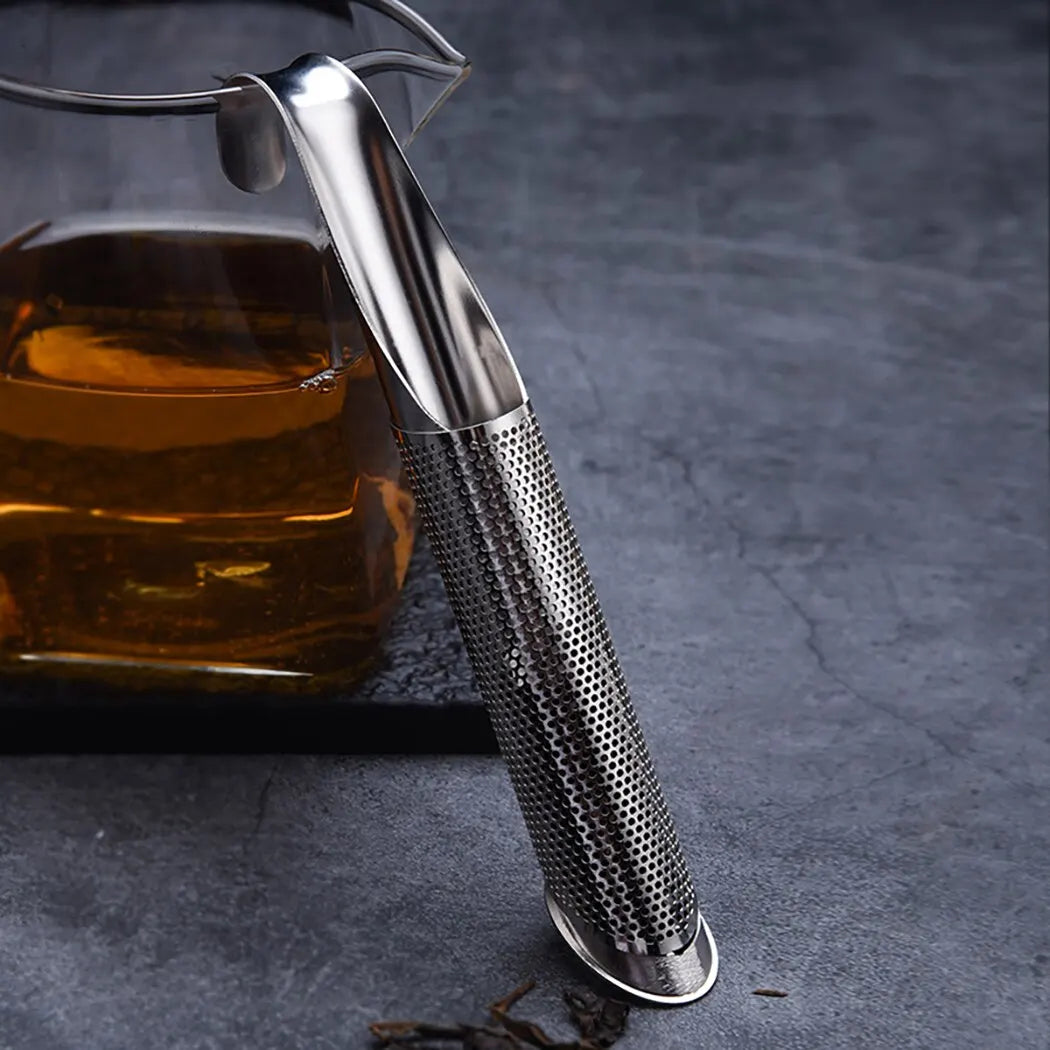 Portable Home Tea Accessories Filter Stainless Steel Tea Maker Piping Design Tea Spoon Brewer Long Handle Metal Creative Cup
