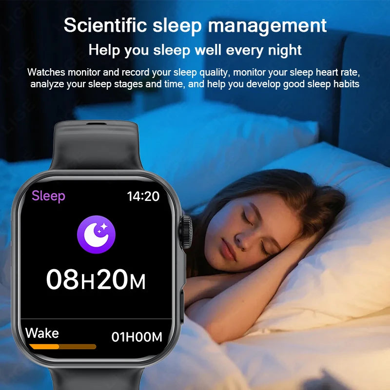 LIGE 1.83" HD Screen Smart Watch For Man Women Bluetooth Call Sports Fitness Heart Rate Blood Oxygen Monitor Men Smartwatch 2026