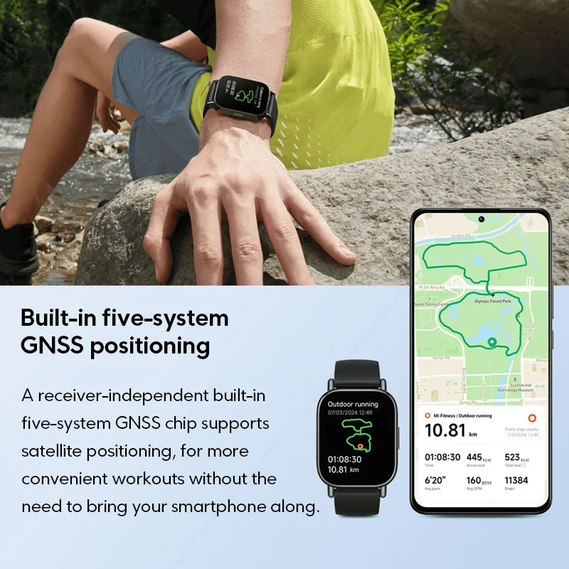Global Version Xiaomi Redmi Watch 5 Lite 1.96'' AMOLED 18-Day Battery life Built-in GNSS 150+ Modes Smart Watch Bluetooth Call