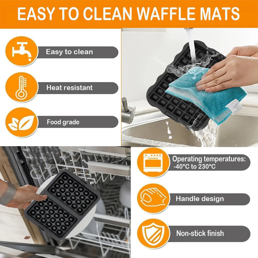 Silicone Air Fryer Waffle Molds Non Stick Liner Hot Air Fryer for Ninja AF300EU AF400EU AF451EU SL400EU AF500DE Baking  Philips
