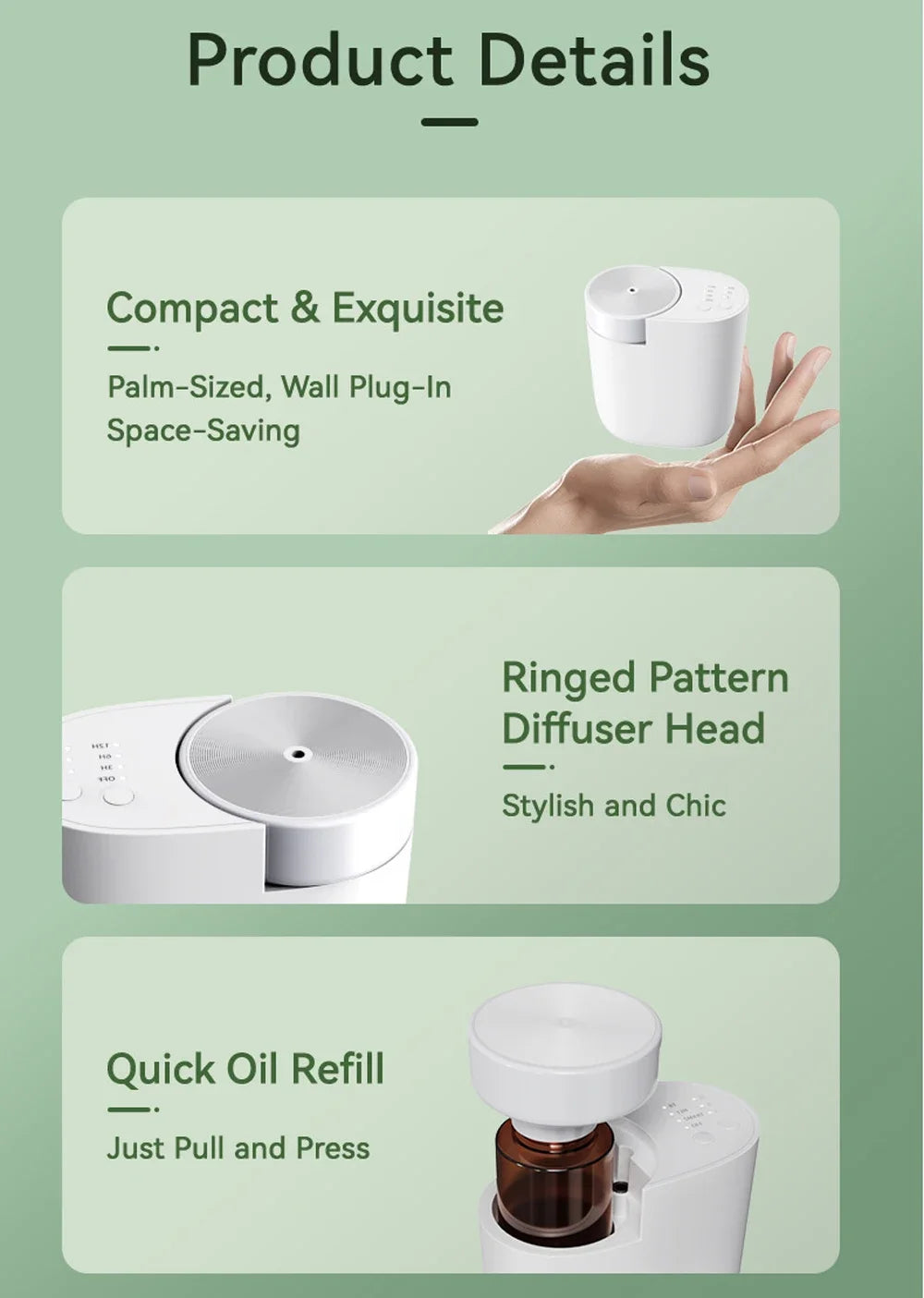 Plug in Wall Waterless Diffuser Room Fragrance Diffuser for Home Hotel Toilet Bathroom Wireless Portable Aromatherapy Diffuser