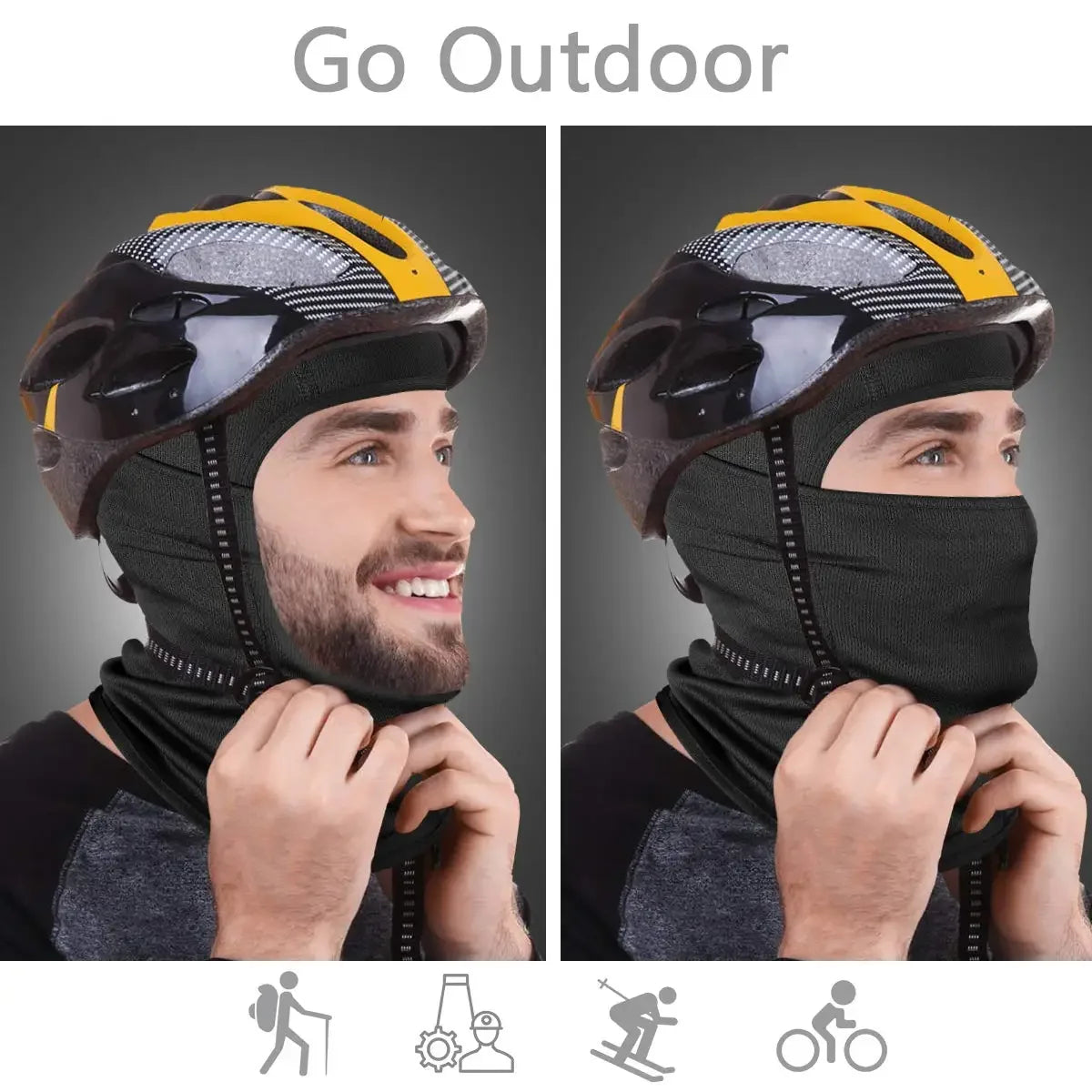 Breathable Balaclava Ski Mask Full Face Cover for Men Women Skiing Outdoor Sports Winter Warm Windproof Cold Weather Mask
