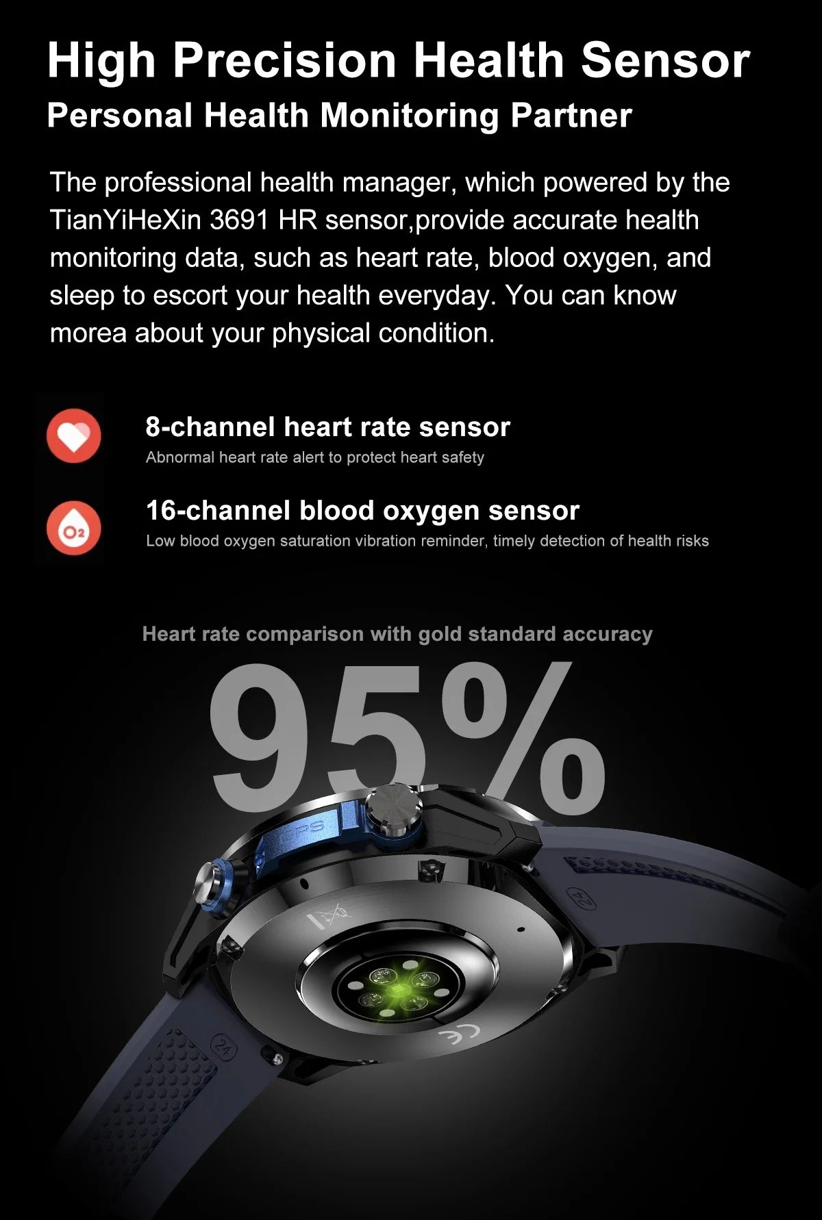 T-Rex3 Pro GPS Offline Map 1000mAh Battery Smart Watch Built in Swim Sports Clock 10ATM Waterproof 4GB Outdoors Military Watches