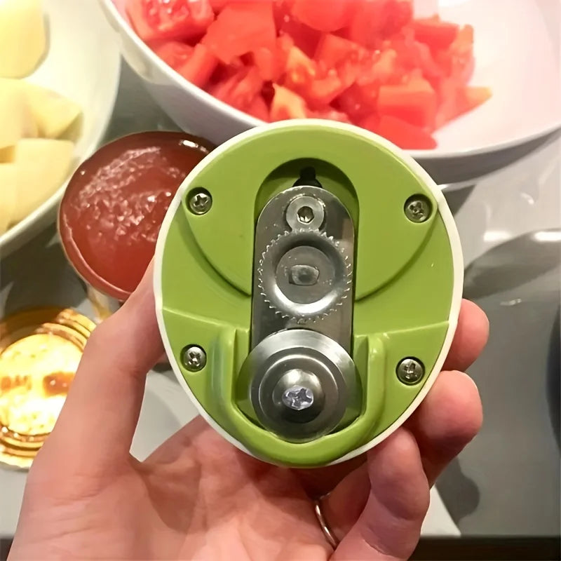 Portable Manual Can Opener Adjustable Anti Slip Kitchen Gadgets Easy Twist Release Open Jar Small Tools