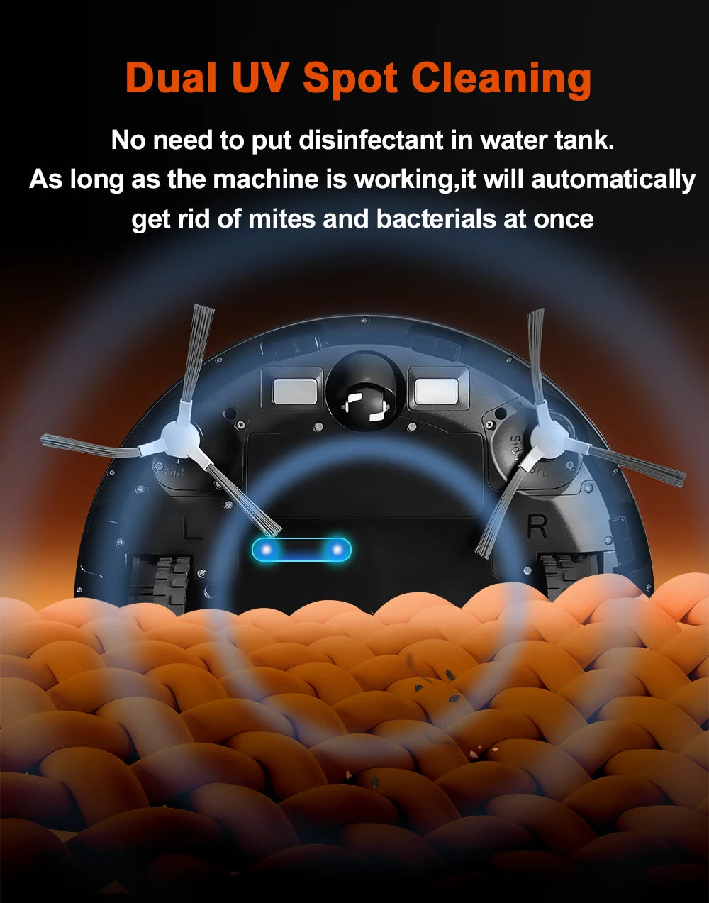 Robot Vacuum Cleaner ABIR X9,Laser Lidar,6500pa Suction,UV Cleaning, Multi-Floor Map,APP Restricted Area,Smart Home Wet Dry Mop