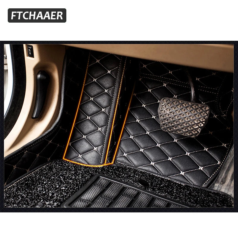 FTCHAAER Custom Car Floor Mats For Citroen C4 Coupe 2004-2011 Auto Carpets Foot Coche Accessorie