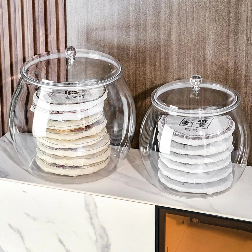 1pc Flour Grains Candy & Cookie Jar Hard and Smooth Plastic Pot with Lids Clear Airtight Food Storage Canister