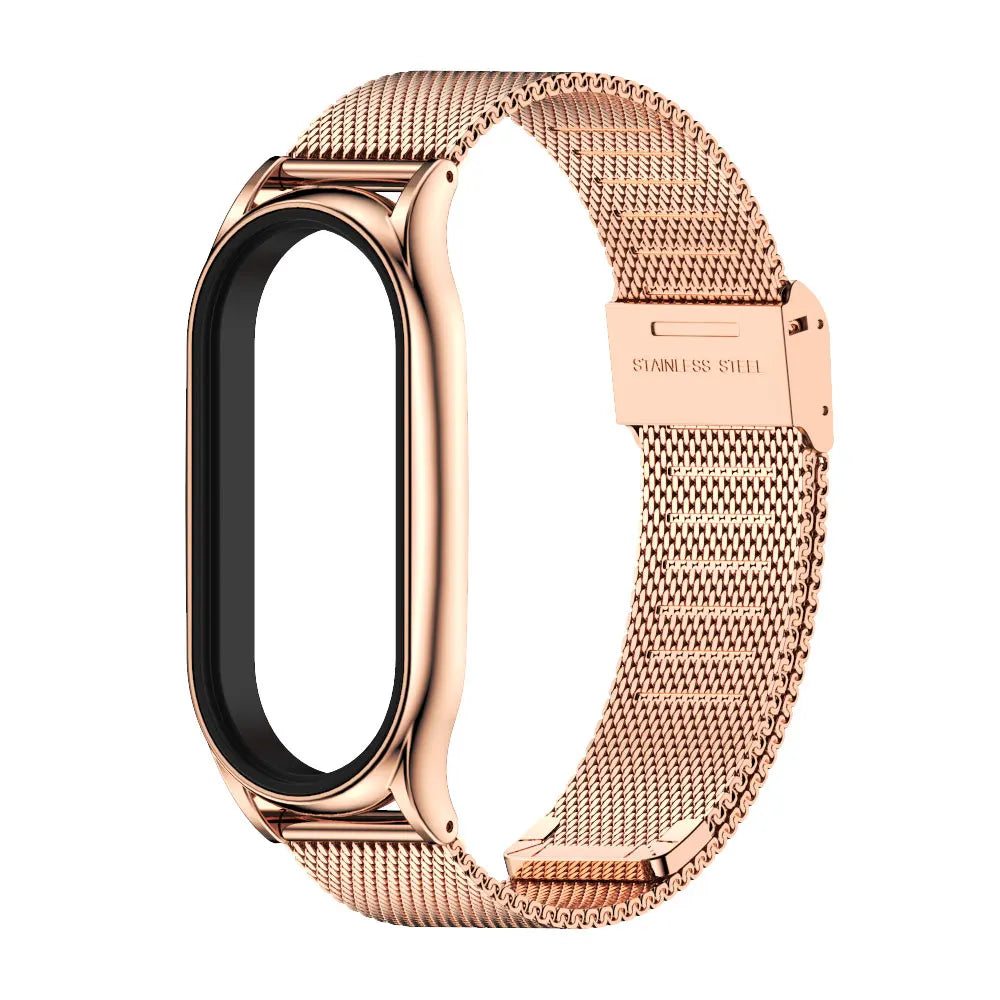 Metal Strap for Mi Band 10 9 8 7 6 5 Stainless Bracelet for Xiao mi Mi Band 9 Strap for Mi Band 8 Mi Band 7 Wristband