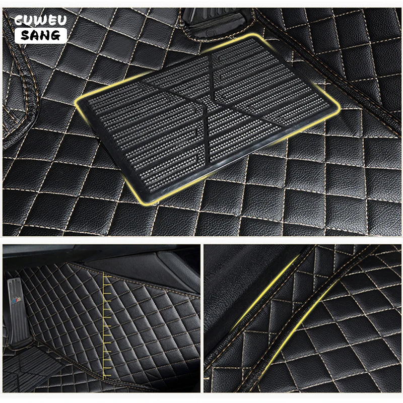 CUWEUSANG Custom Car Floor Mats For DS5 Auto Carpets Foot Coche Accessorie
